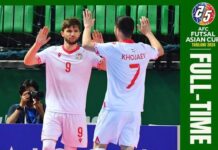 Сборная Таджикистана по футзалу вышла в четвертьфинал Кубка Азии